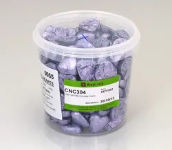 Lilac Foiled Swiss Milk Chocolate Hearts